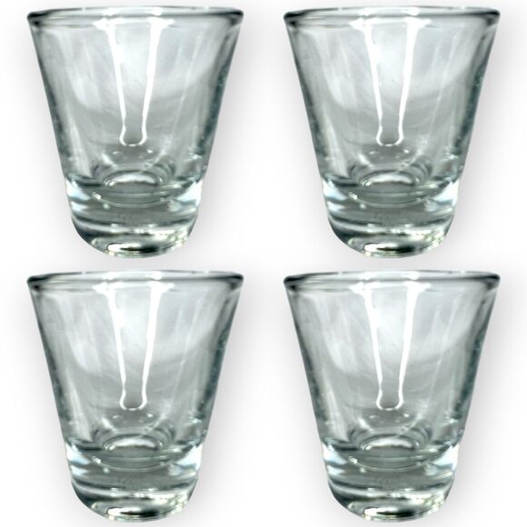 Shot Glass Clear 1.5 Oz with Heavy Base Set of 4 Barware - Picture 6 of 8